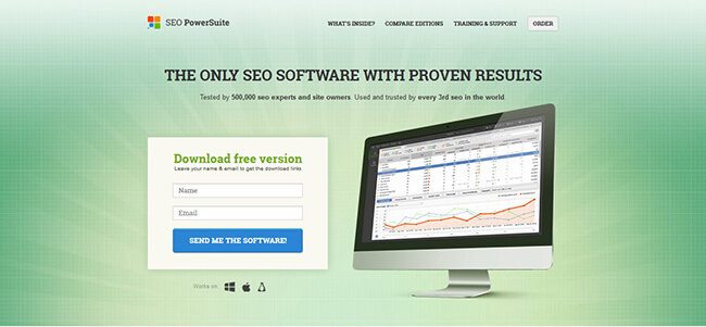 SEO PowerSuite Homepage