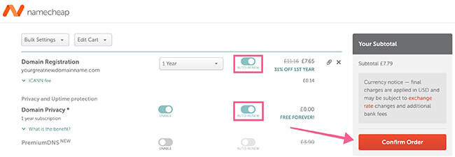 06 Namecheap 3 confirm order