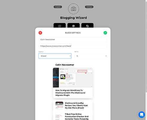 08 Micro landing page - add feed items