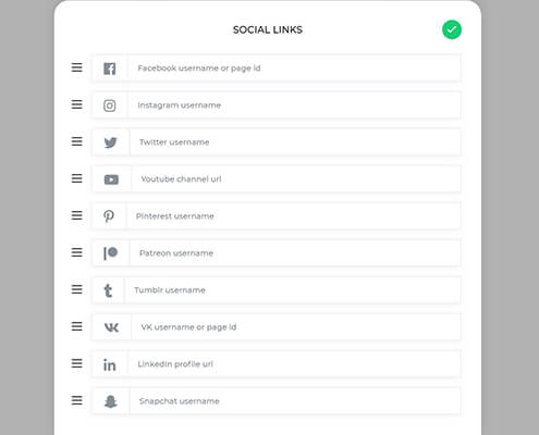 09 Micro landing page - add social links