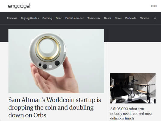 engadget homepage