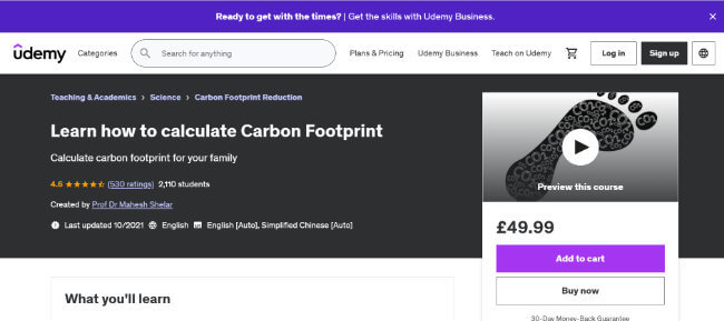 environment & sustainability udemy course