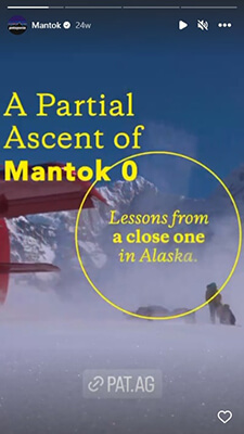 highlight a customers instagram story example