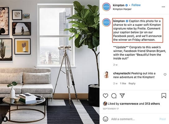 Kimpton harper instagram caption contest