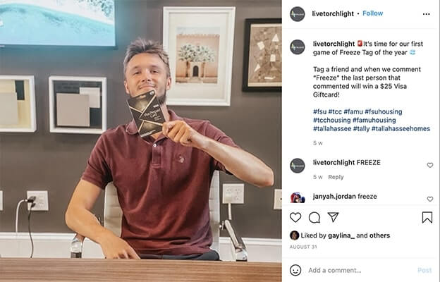 Livetorchlight instagran challange ideas