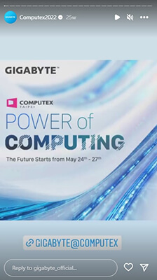 make announcements through stories example