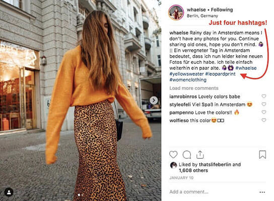 Minimalist hashtag user