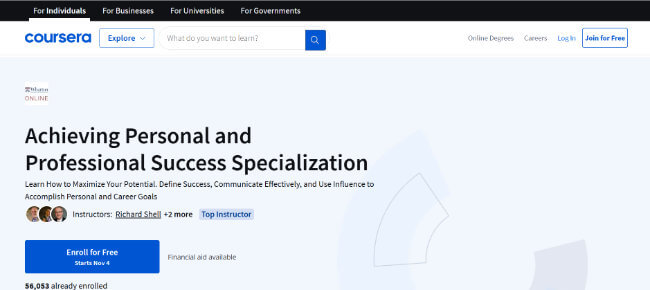 personal development coursera