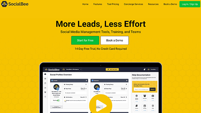 socialbee homepage image