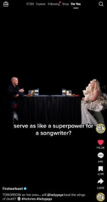 tiktok caption question