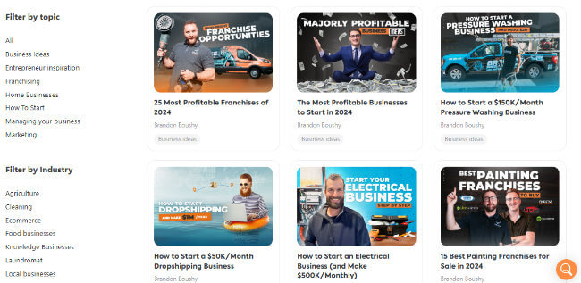 upflip blog page filters