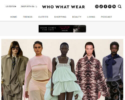 who what wear homepage