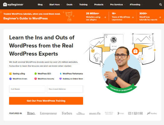 wpbeginner homepage