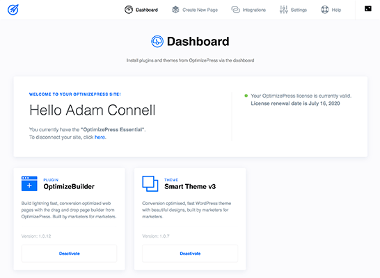 01 Install and activate OptimizePress