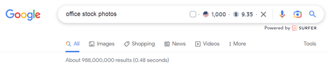 01 keyword surfer office stock photos