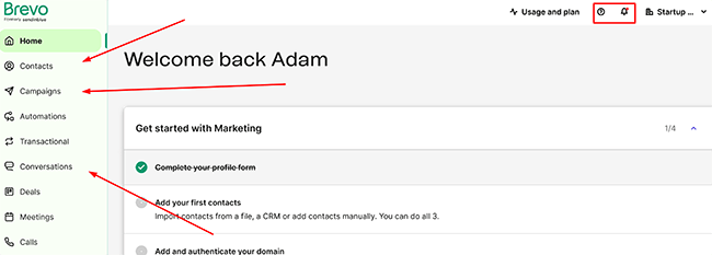 02 getting started brevo platform