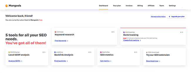 02 mangools dashboard