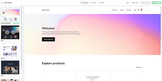 02 sellfy premade store themes