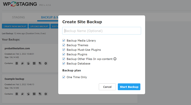 03 create new backup