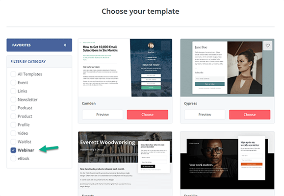 04 landing pages templates