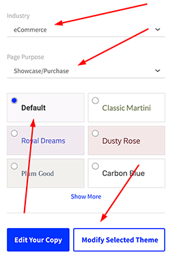 05 Landing page builder - Initial design