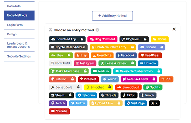 05 Multiple entry methods - entry methods