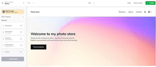 05 sellfy store settings