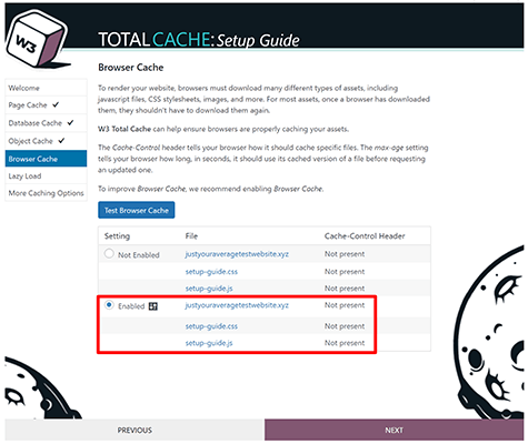 06 Browser cache enabled