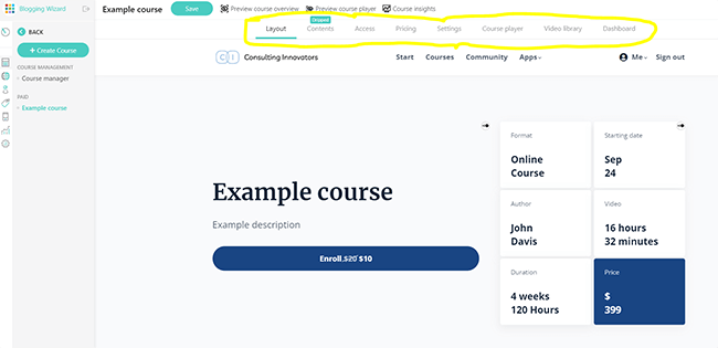 06 courses course builder