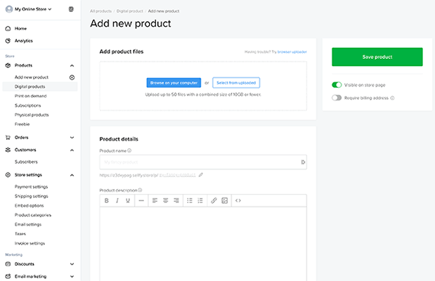 07 How to sell Notion templates through your own store - Add new product