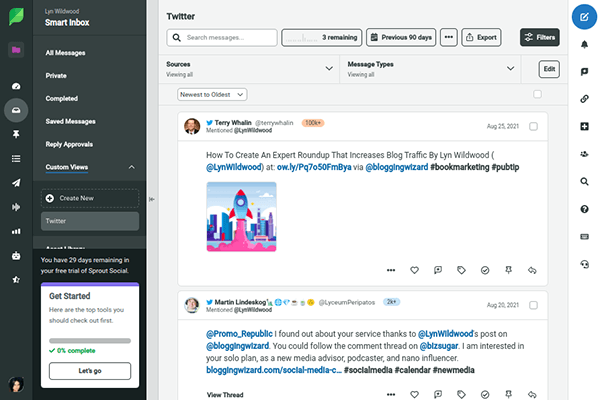 07 social inbox custom view