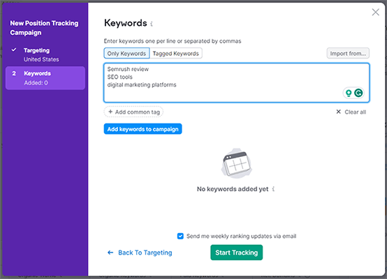 08 position tracking start tracking