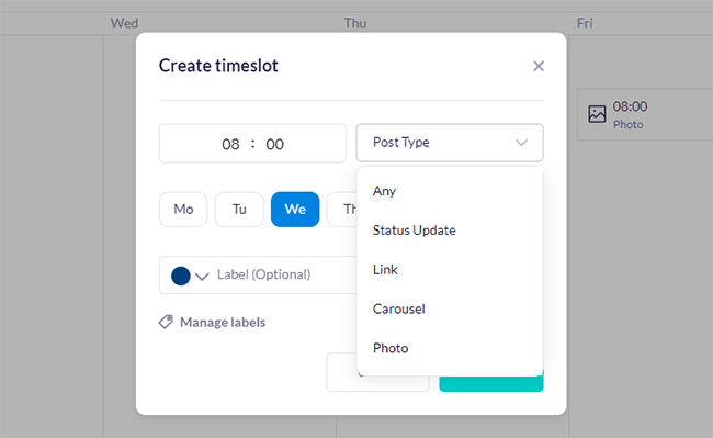08 social media scheduler post type
