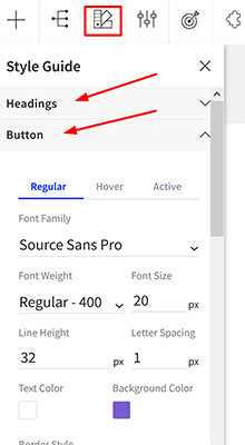11 Landing page builder - Style guide
