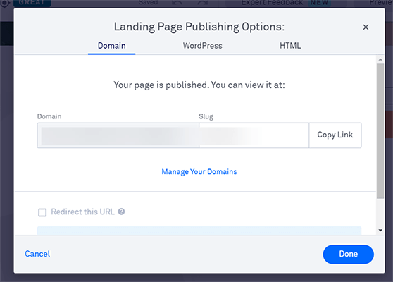11 Publishing options - Subdomain