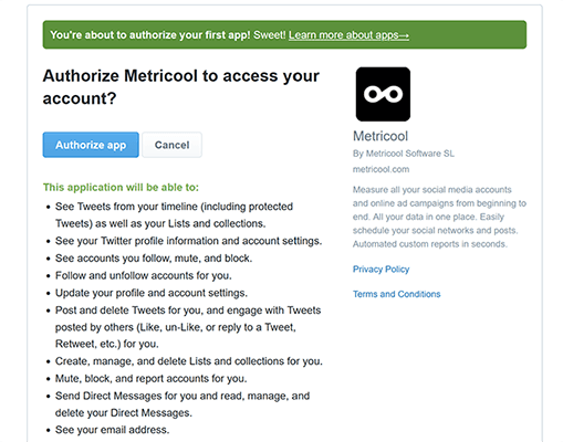 12 analytics authorize