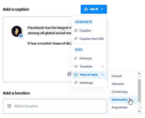 12 ask ai - edit caption