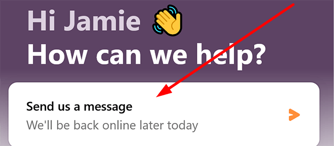 12 Customer support - Send us a message