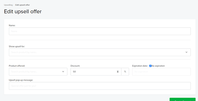 12 Marketing - new upsell offer