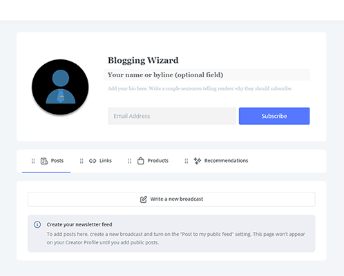 13 creator profile new feature