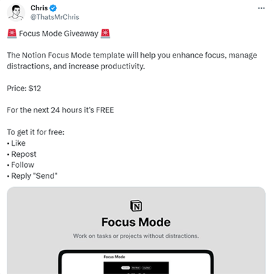 13 Offer free templates to build an audience - Focus mode