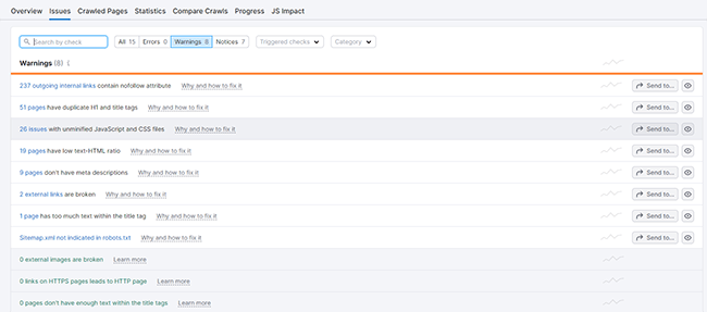 13 site audit overview