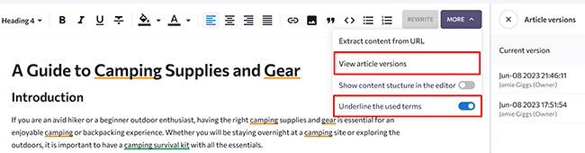 14 content editor view article versions