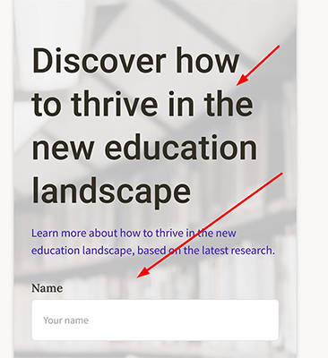 14 Landing page builder - Mobile view