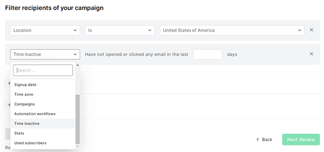 14 segmentation time inactive filter