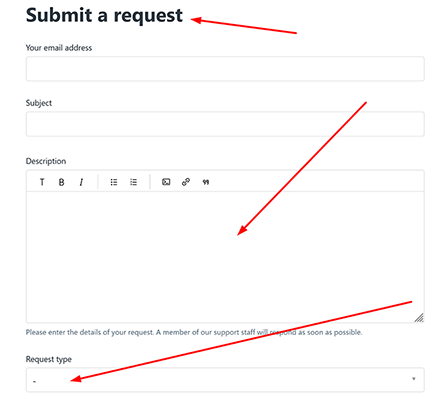 15 Customer support - Submit request