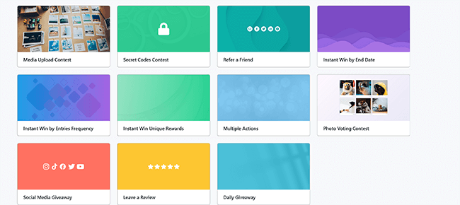 16 customizable templates instant win