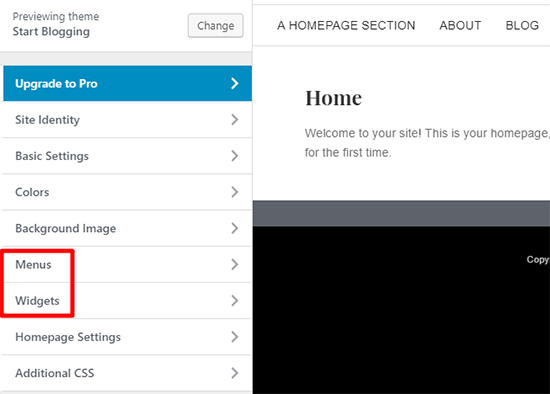 17 Add Menus And Widgets