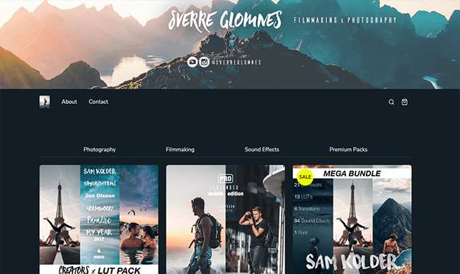 17 digital products sellfy store by sverre glomnes