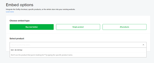 17 Store settings - embed options